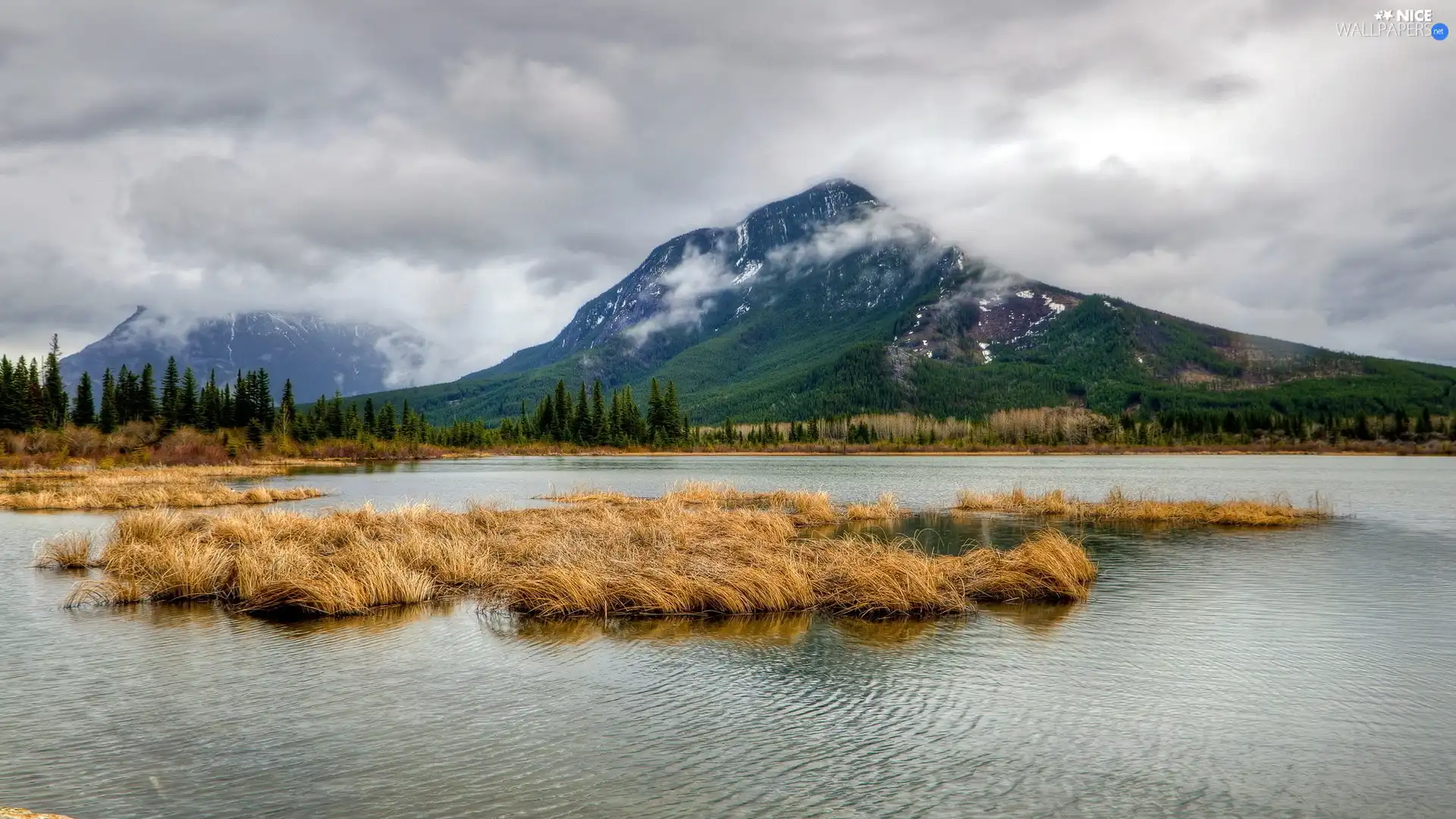 mountains, Mountain View, clouds