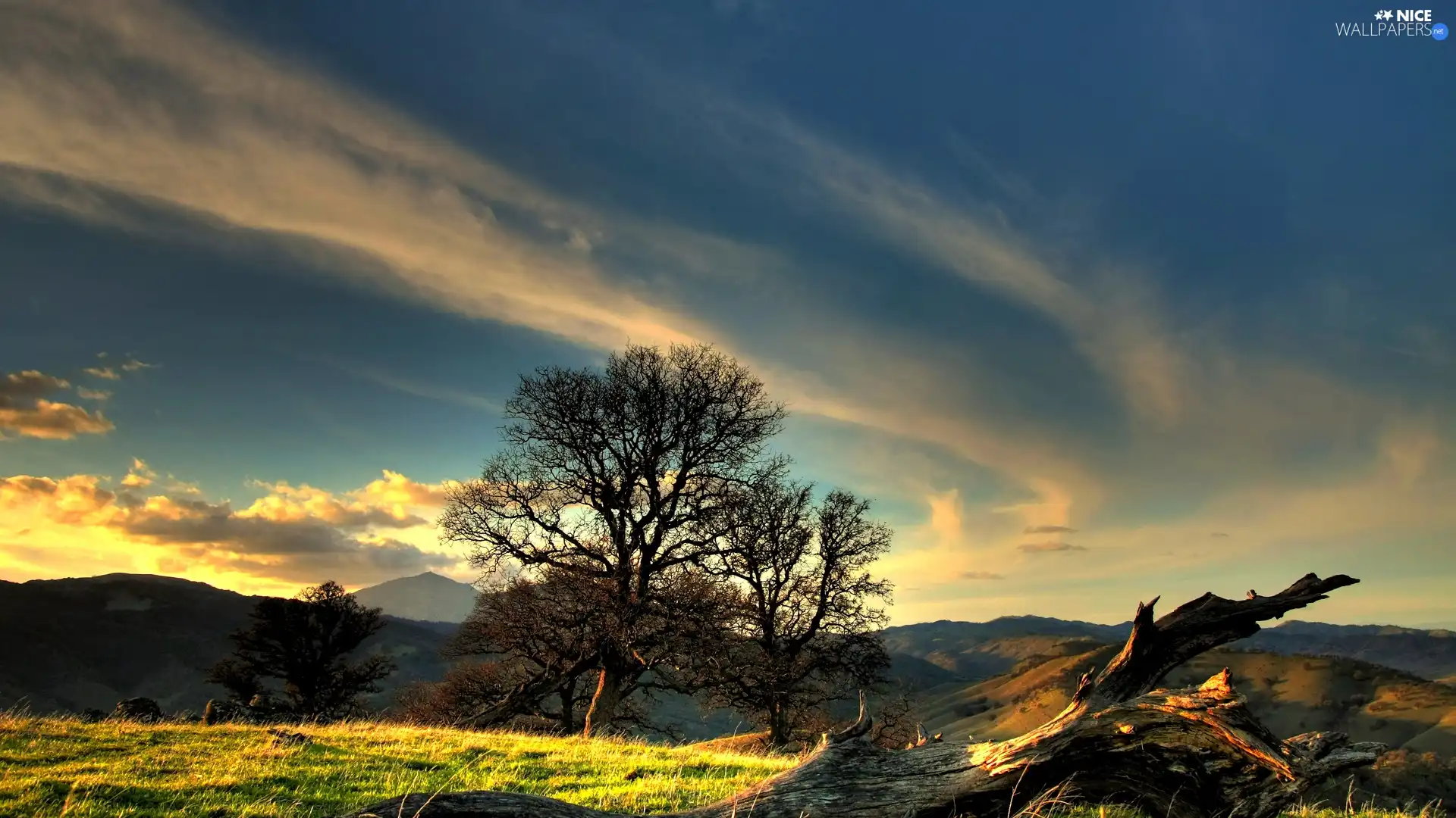 clouds, Mountains