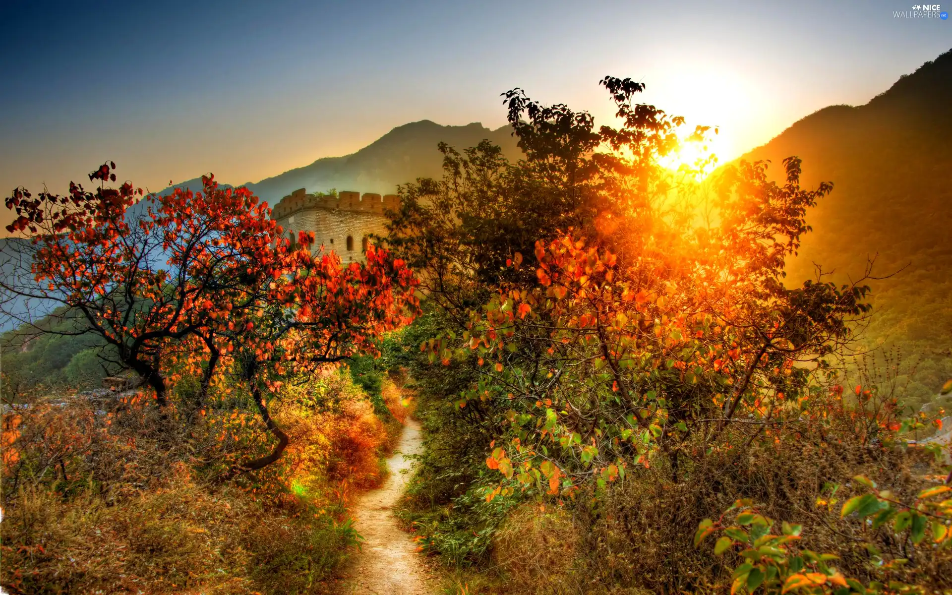 Path, Castle, Garden