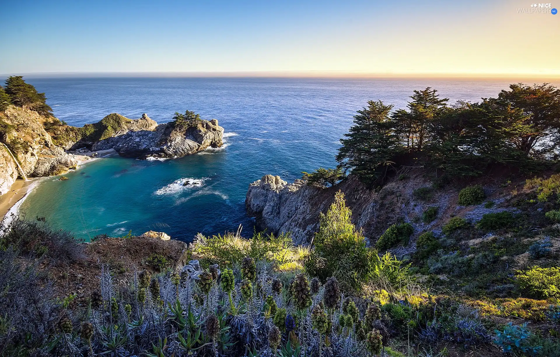 rocks, Ocean, Gulf