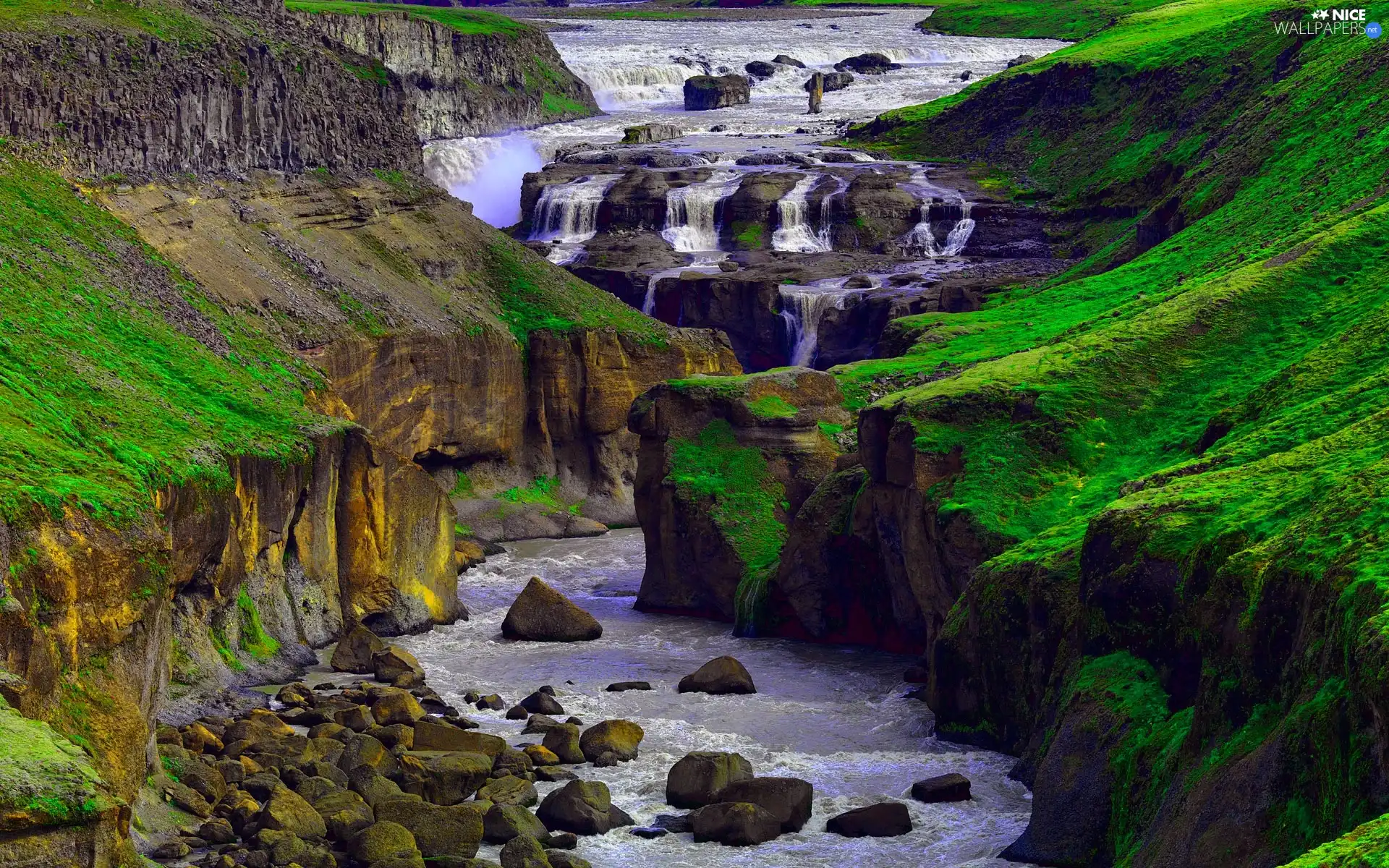 rocks, channel, rivers