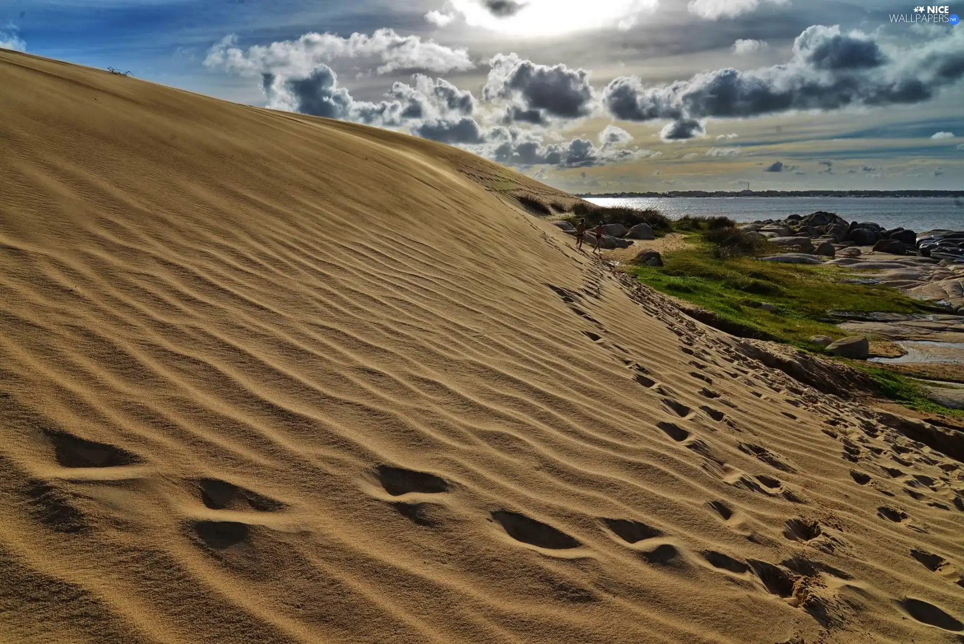 Sky, Dunes, sea