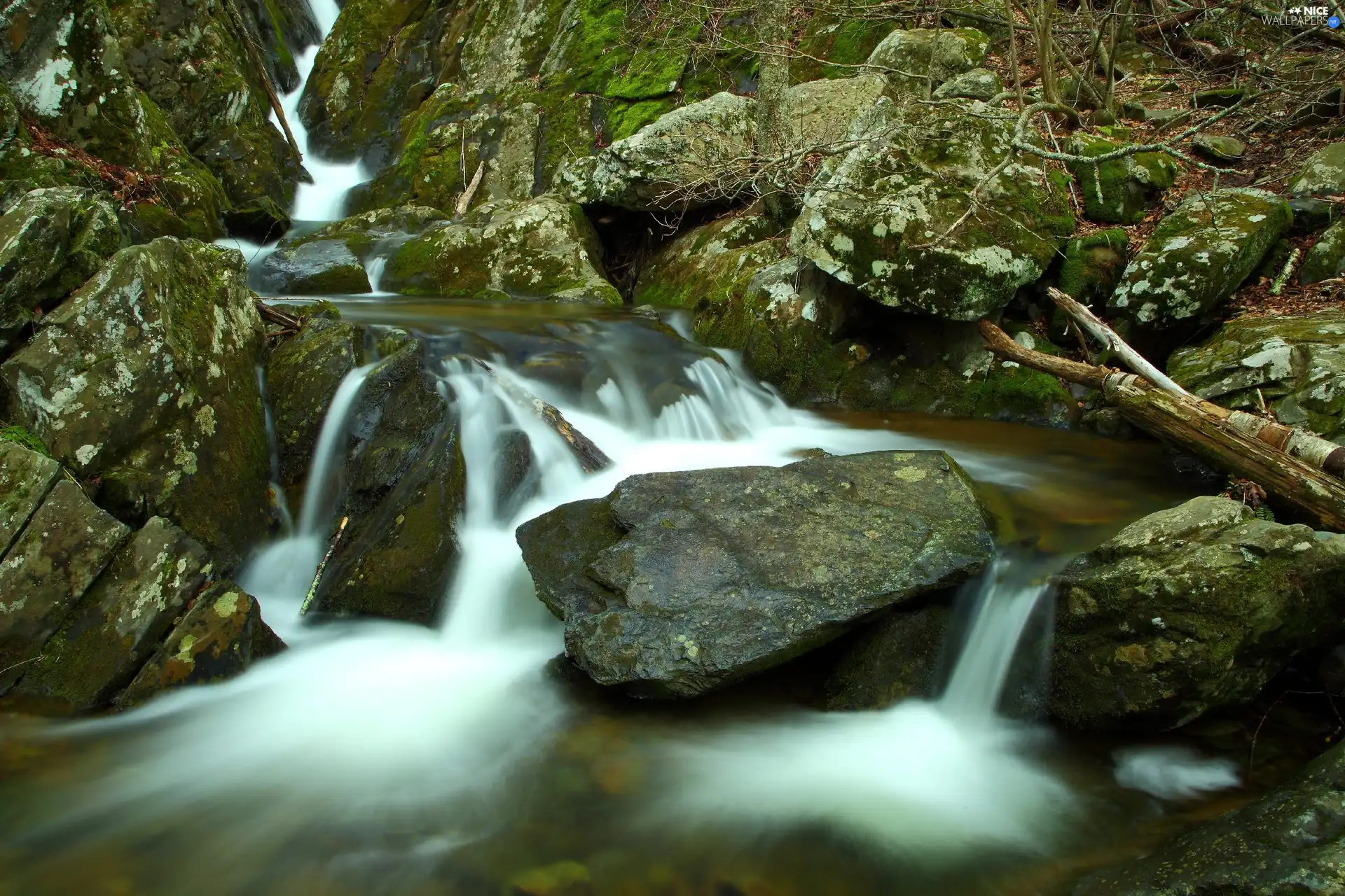 waterfall, Stones